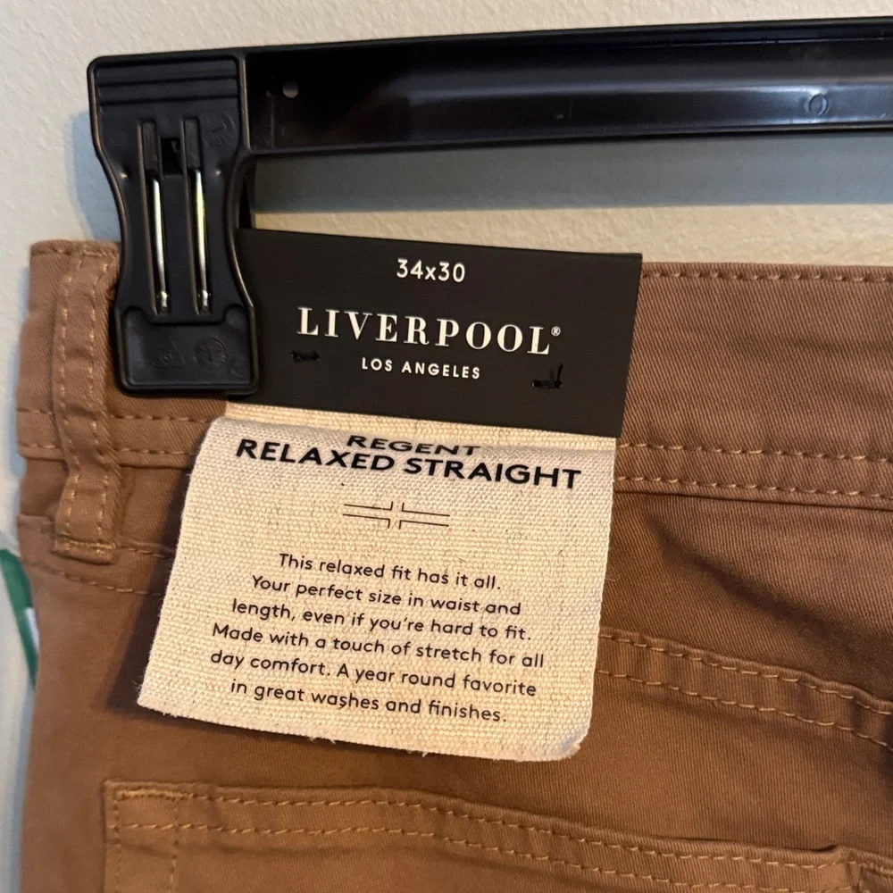 Liverpool Men's Tan Relaxed Jeans - Picture 6 of 7